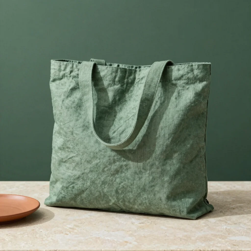 Washed Linen Carryall Tote