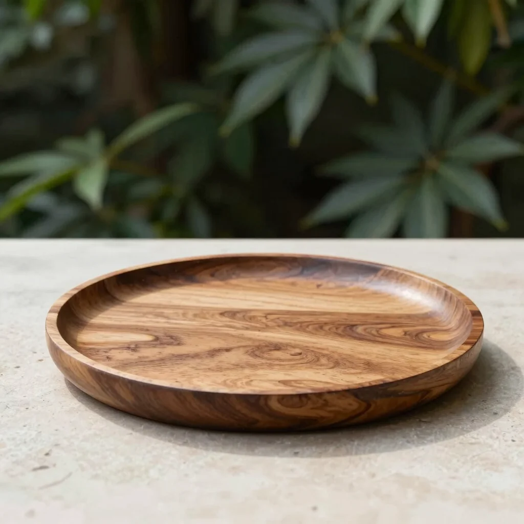 Carved Acacia Serving Tray
